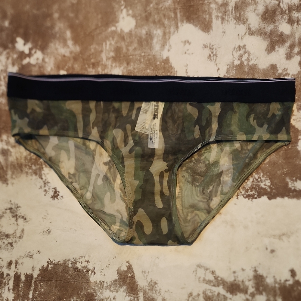 PINK Victoria's Secret Hiphugger/Hipster Camouflage Panties. Size: M
